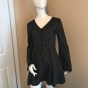 Long sleeve polka dot American Rag dress XS